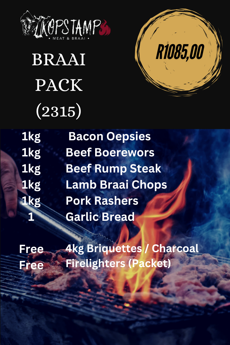 BRAAI PACK (2315) - Perfect for a braai with friends and/or family with a quality meat spoil.